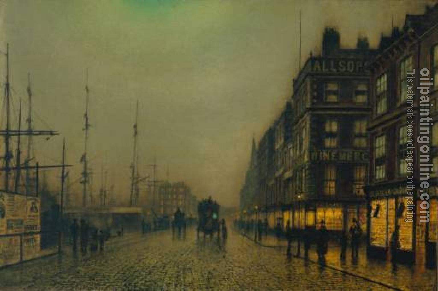 Grimshaw, John Atkinson - Liverpool Quay by Moonlight